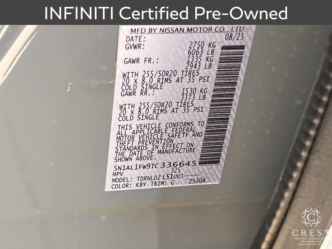 Certified 2026 INFINITI QX60 Sport w/ Dark Cargo Package image 34