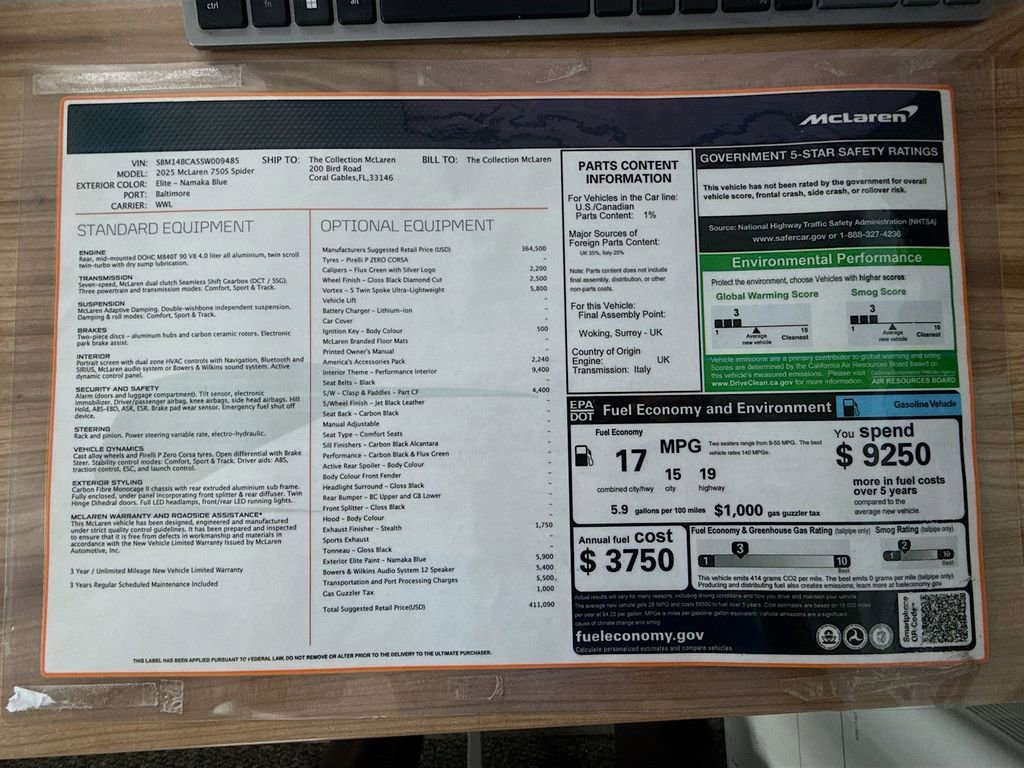 Used 2025 McLaren 750S Spider image 44