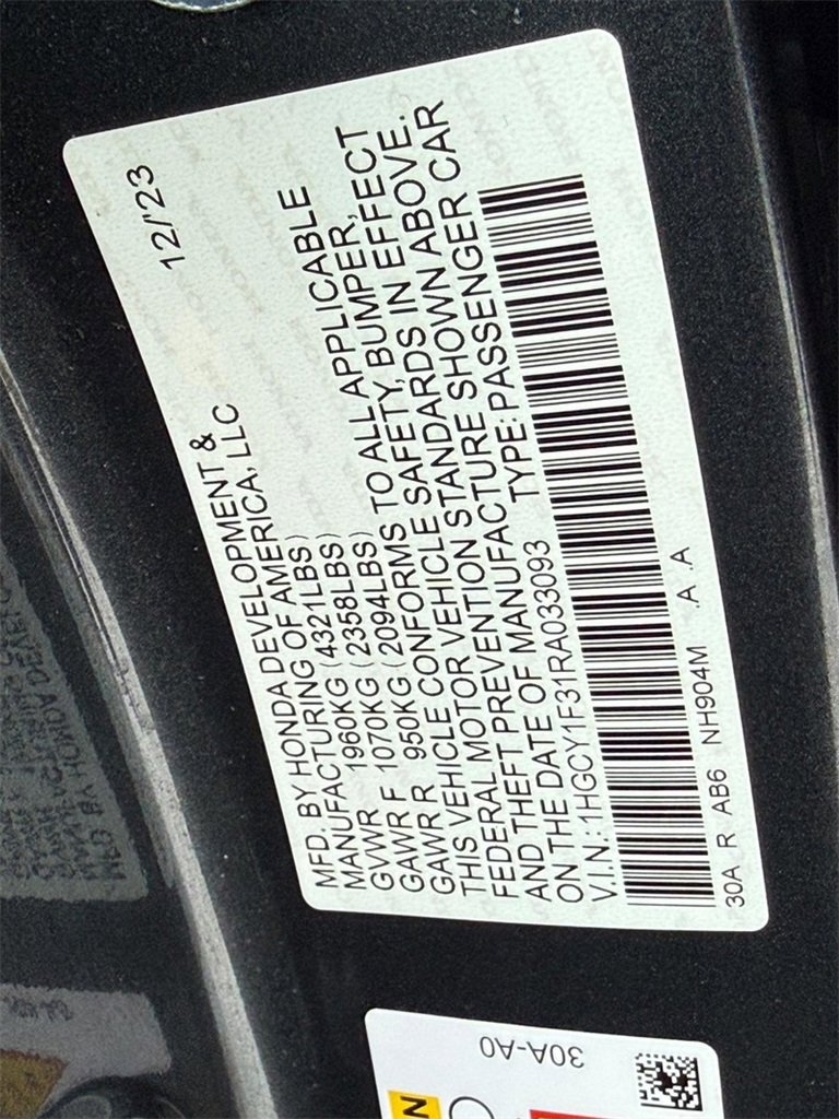 Used 2024 Honda Accord EX image 30