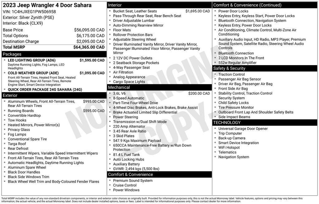 Used 2023 Jeep Wrangler Sahara w/ LED Lighting Group image 2