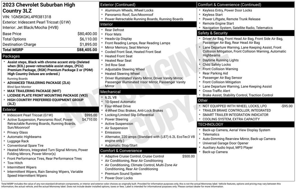 Used 2023 Chevrolet Suburban High Country image 46