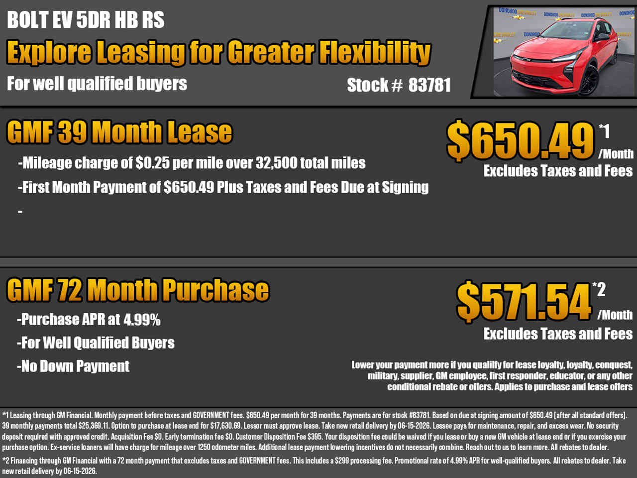 New 2027 Chevrolet Bolt RS w/ Technology Package FWD image 2