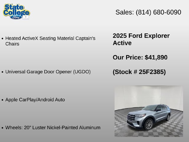 Used 2025 Ford Explorer Active w/ Active Comfort Package AWD/4WD image 18