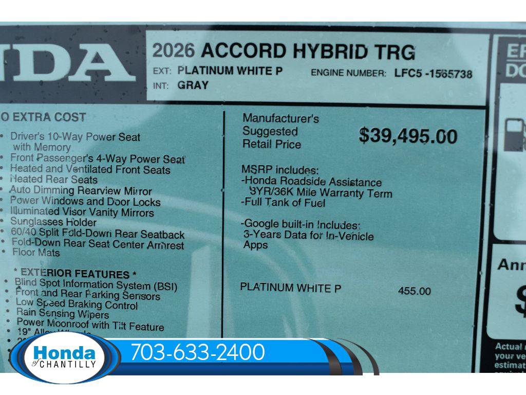 New 2026 Honda Accord Hybrid Touring image 38