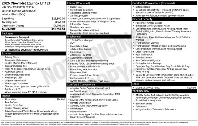 New 2026 Chevrolet Equinox LT FWD image 4
