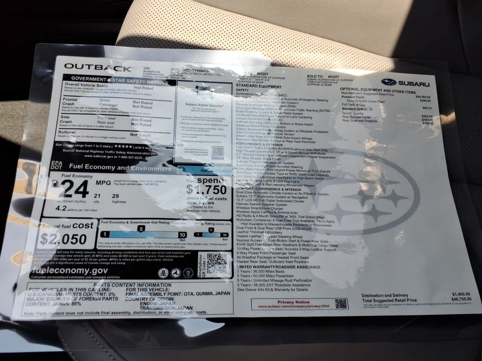 New 2026 Subaru Outback Limited XT AWD/4WD image 40