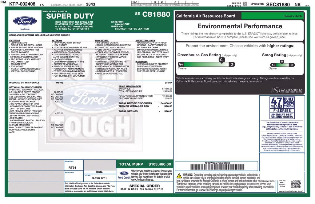Used 2025 Ford F250 Platinum w/ Platinum Plus Package AWD/4WD image 43
