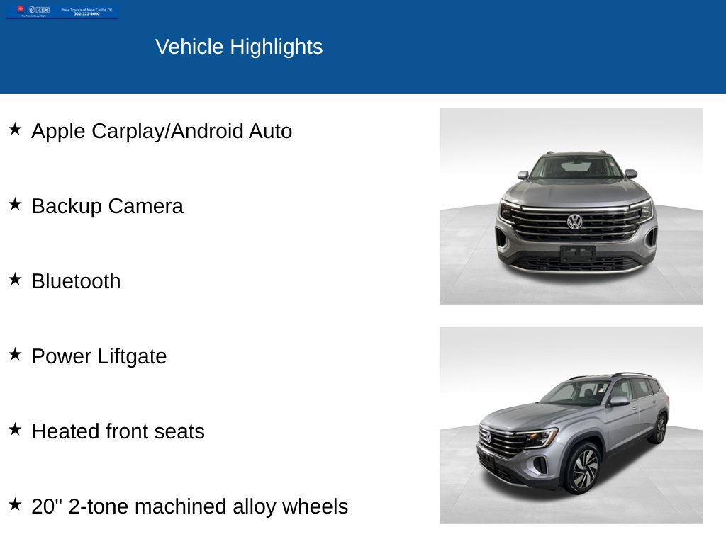 Used 2025 Volkswagen Atlas SE AWD/4WD image 2