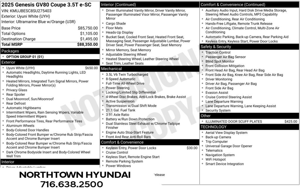 Used 2025 Genesis GV80 3.5T e-SC AWD/4WD image 9
