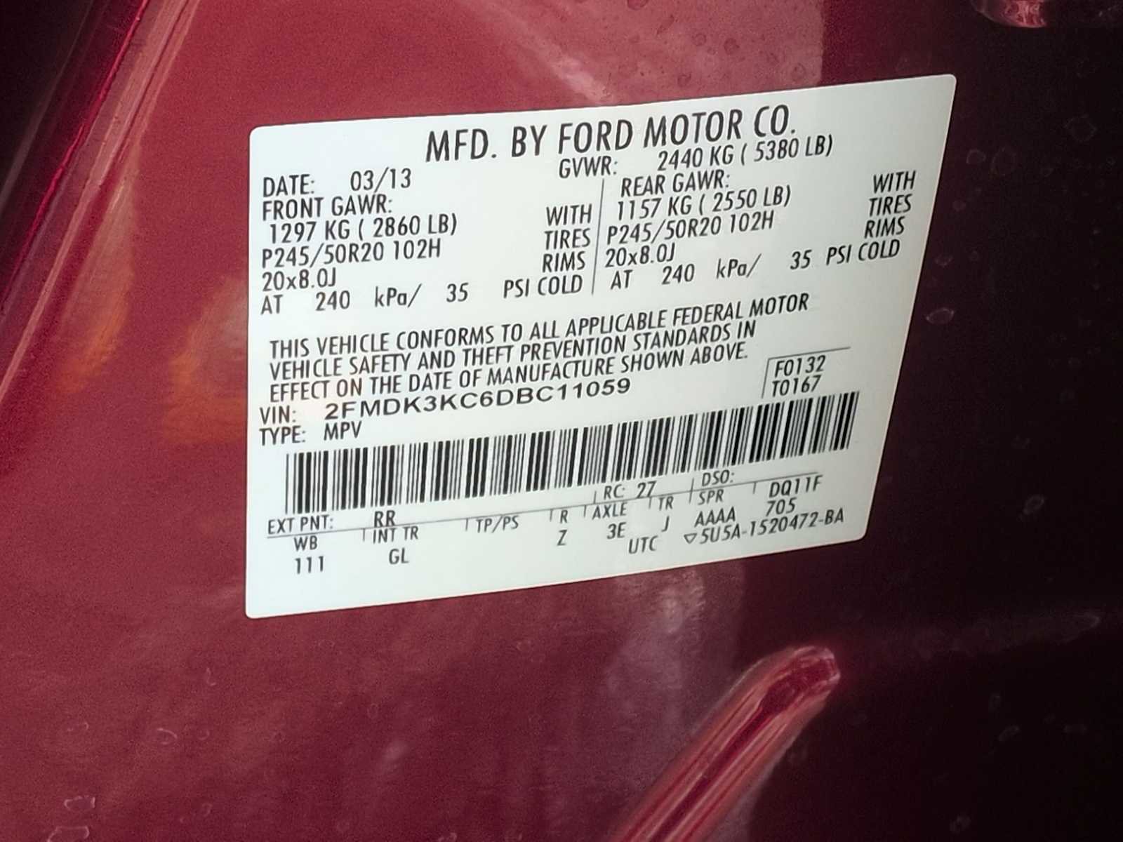 Used 2013 Ford Edge Limited w/ Driver Entry Pkg image 36