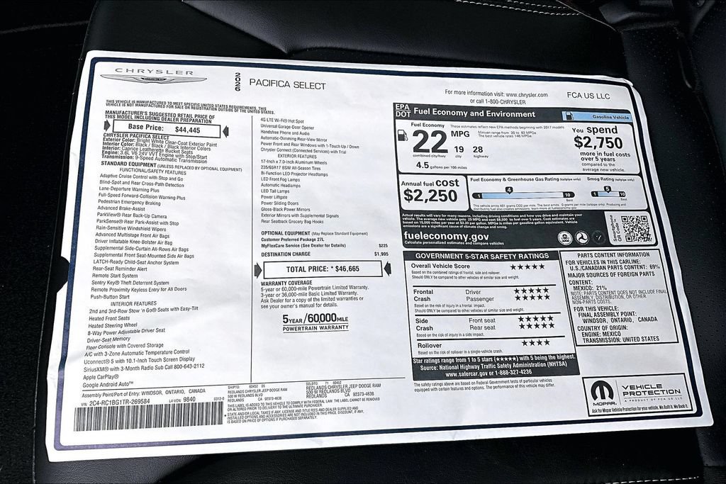 New 2026 Chrysler Pacifica Select FWD image 34