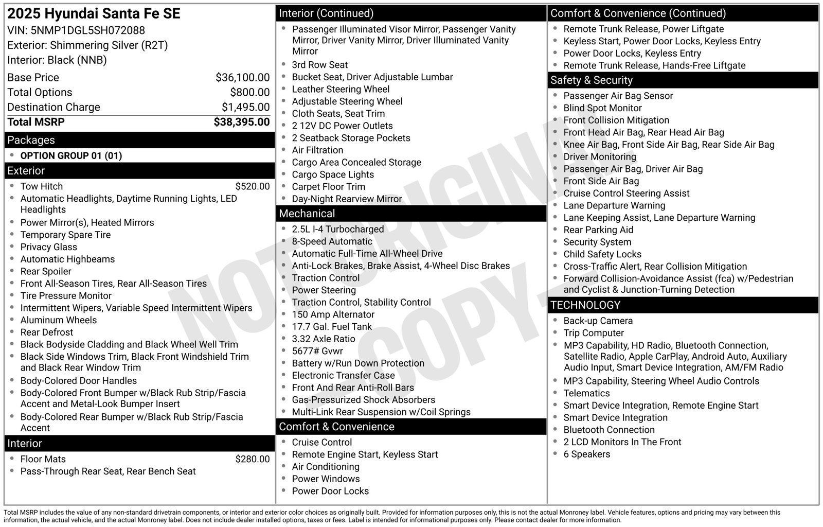 Certified 2025 Hyundai Santa Fe SE AWD/4WD image 27