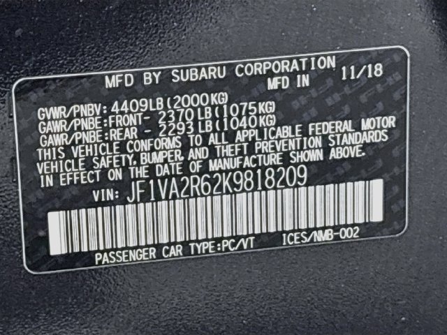 Used 2019 Subaru WRX STI w/ Popular Package #1 AWD/4WD image 31