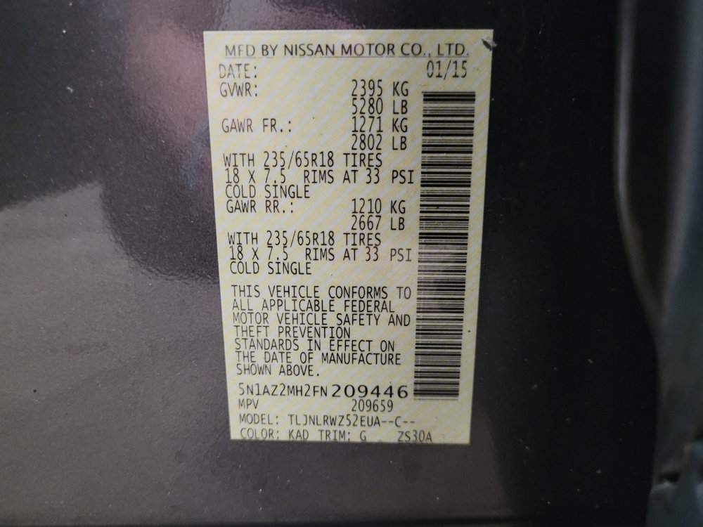 Used 2015 Nissan Murano SL w/ SL Technology Package image 33