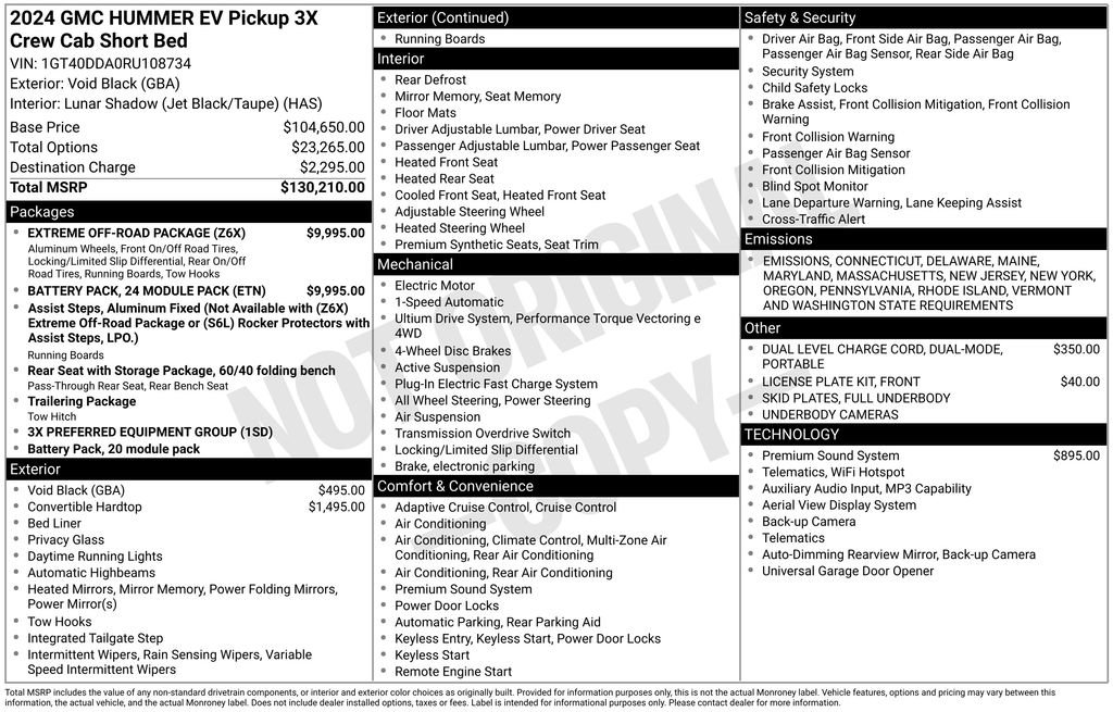 Used 2024 GMC Hummer EV 3X w/ Battery Pack, 24 Module Pack image 7