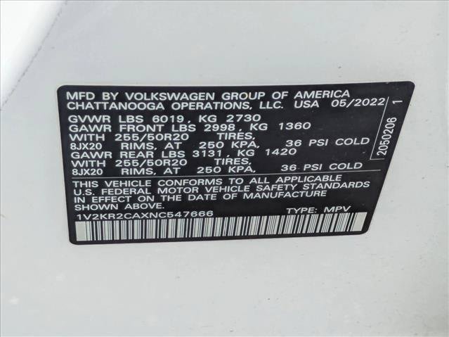 Used 2022 Volkswagen Atlas SE AWD/4WD image 16