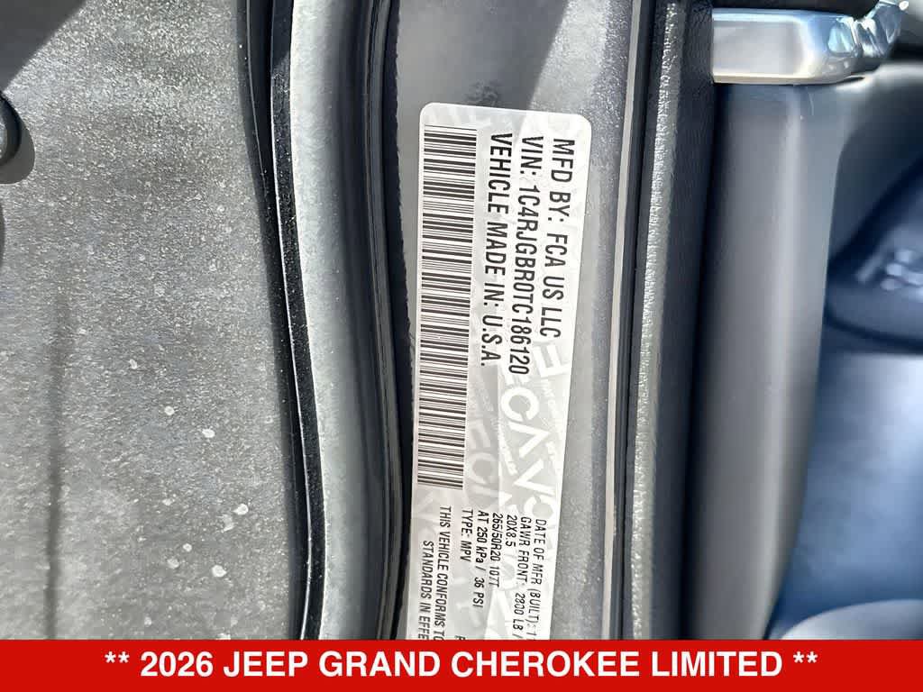 New 2026 Jeep Grand Cherokee Limited RWD image 26
