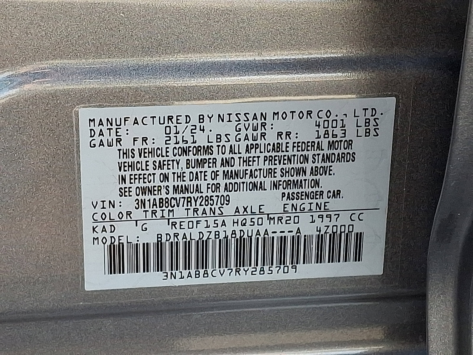 Certified 2024 Nissan Sentra SV w/ All-Weather Package image 28