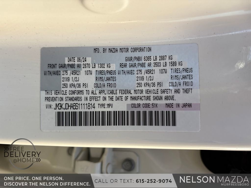 Certified 2025 MAZDA CX-70 Plug-In Hybrid w/ Premium Pkg AWD/4WD image 30