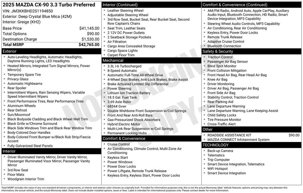 Used 2025 MAZDA CX-90 3.3 Turbo w/ Preferred Package image 21