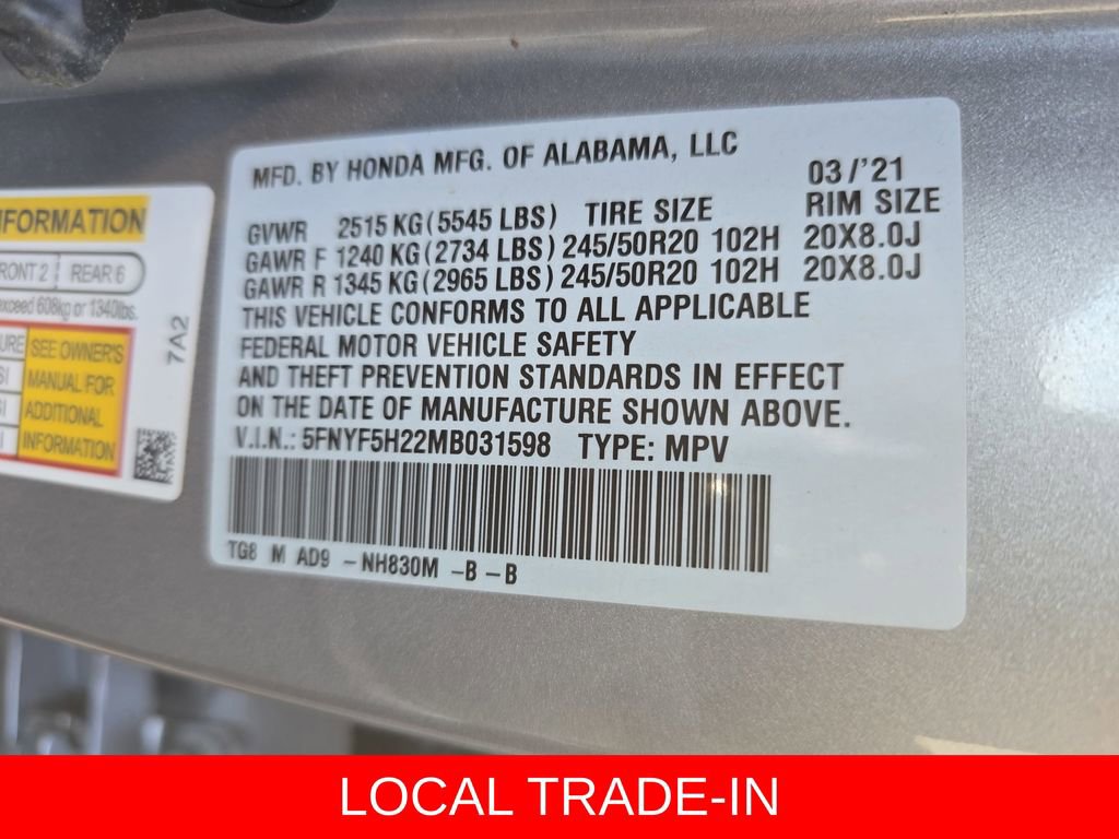 Used 2021 Honda Pilot Special Edition image 34