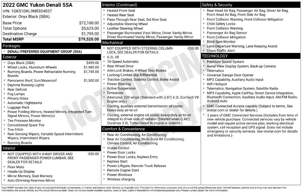 Used 2022 GMC Yukon Denali RWD image 5