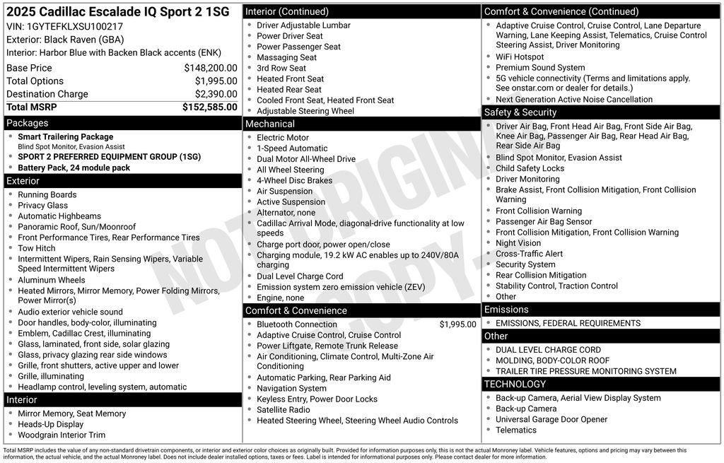 New 2025 Cadillac Escalade IQ Sport 2 image 4