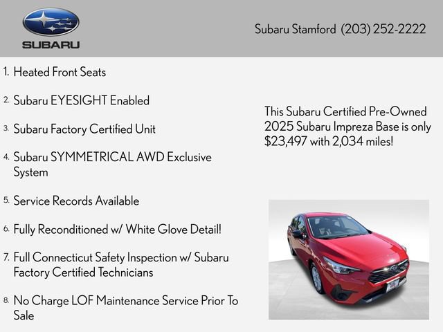 Used 2025 Subaru Impreza 2.0i AWD/4WD image 2