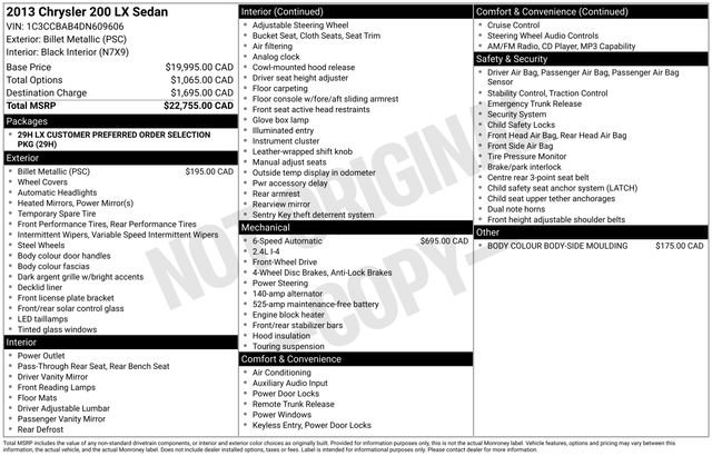 Used 2013 Chrysler 200 LX image 6