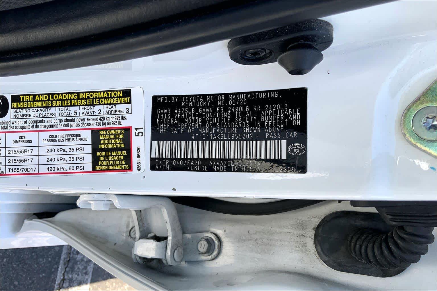 Used 2020 Toyota Camry LE FWD image 34