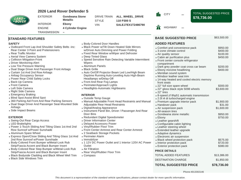Used 2026 Land Rover Defender 110 S AWD/4WD image 6