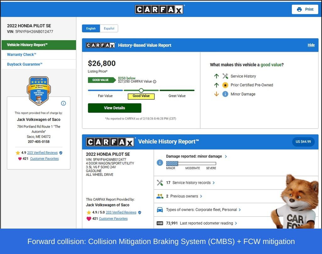 Used 2022 Honda Pilot Special Edition image 9