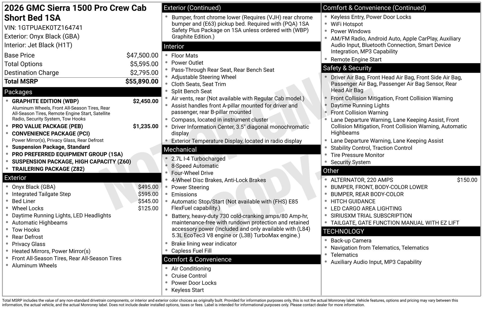 New 2026 GMC Sierra 1500 Pro w/ Graphite Edition image 3