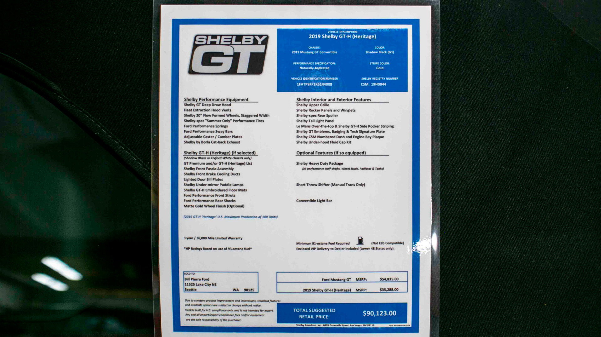 Used 2019 Ford Mustang GT Premium w/ GT Performance Package image 79