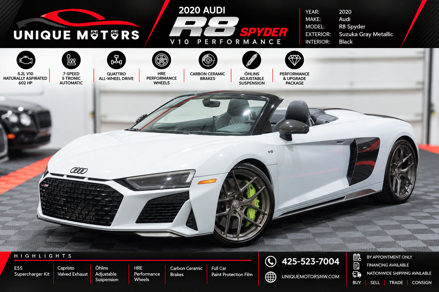 Used 2020 Audi R8 V10 performance AWD/4WD image 1