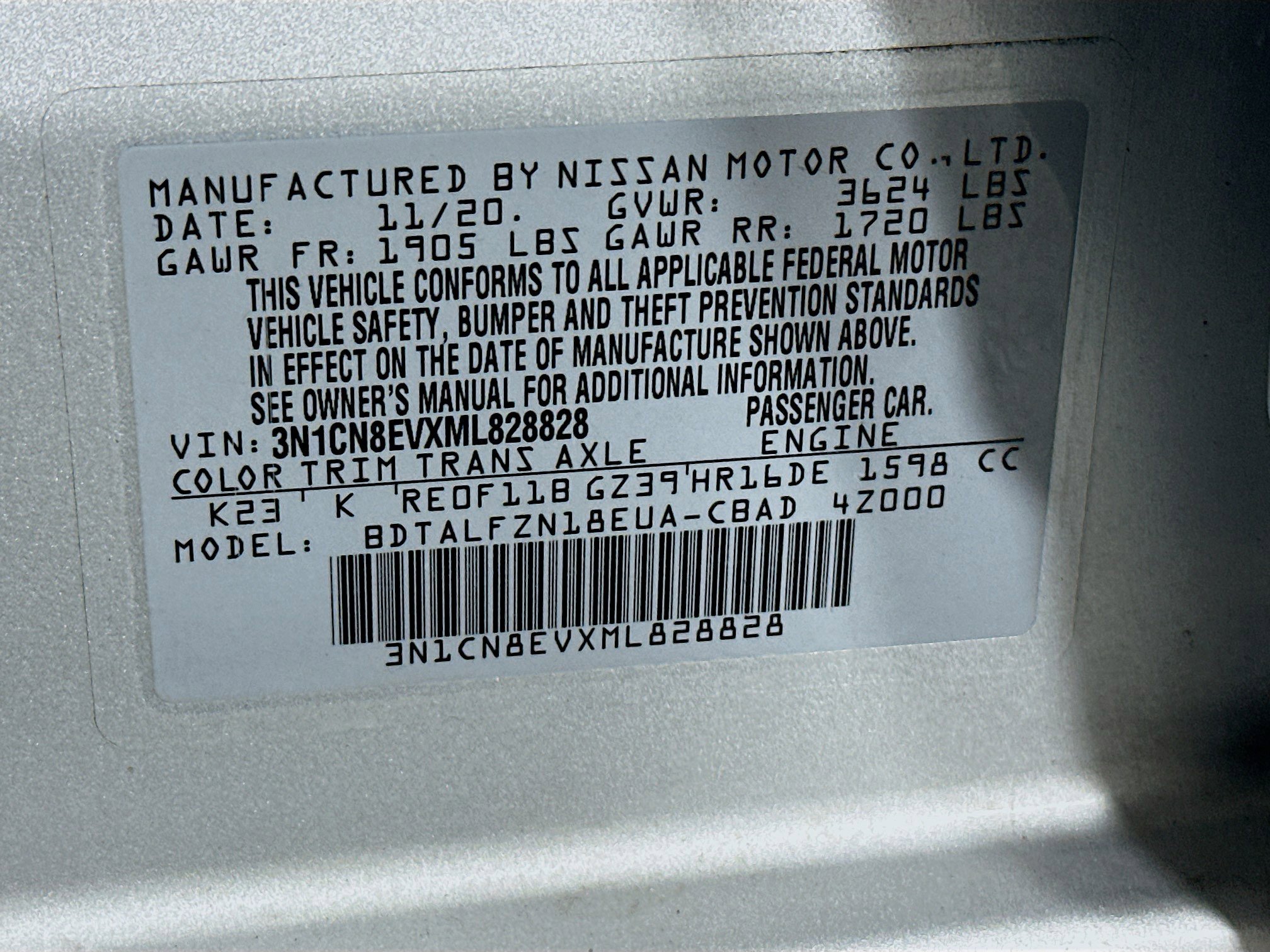 Used 2021 Nissan Versa SV image 12