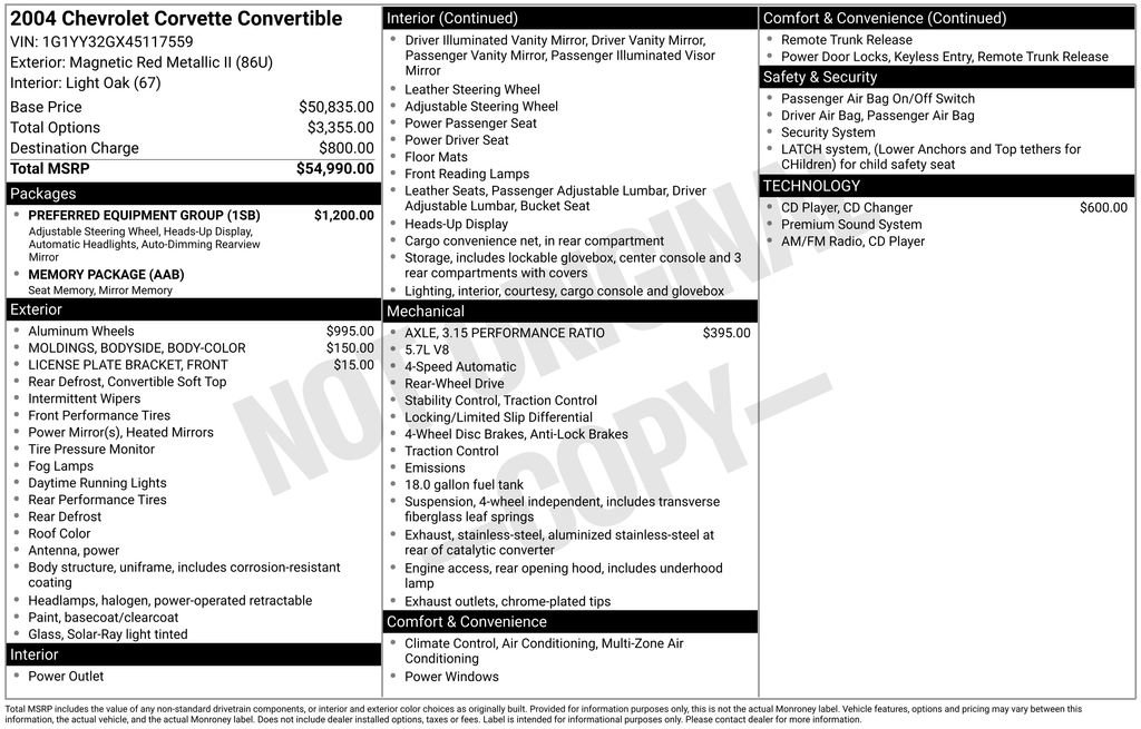 Used 2004 Chevrolet Corvette Convertible w/ Preferred Equipment Group RWD image 34