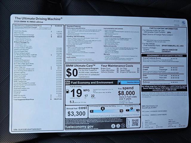 New 2026 BMW X5 M60i w/ Parking Assistance Package image 20