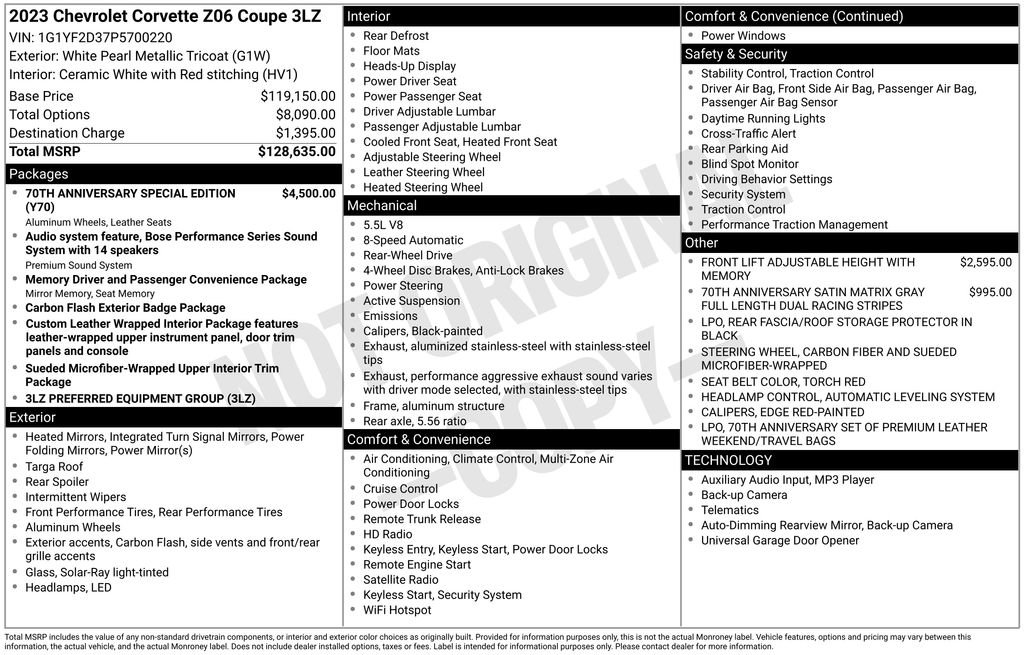 Used 2023 Chevrolet Corvette Z06 image 18