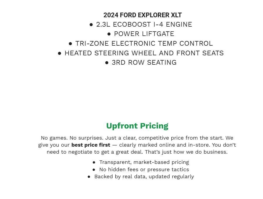 Used 2024 Ford Explorer XLT w/ Equipment Group 202A AWD/4WD image 2