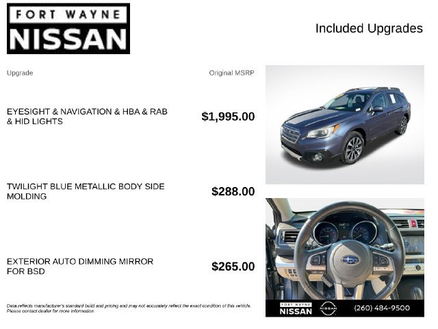Used 2017 Subaru Outback 2.5i Limited AWD/4WD image 4