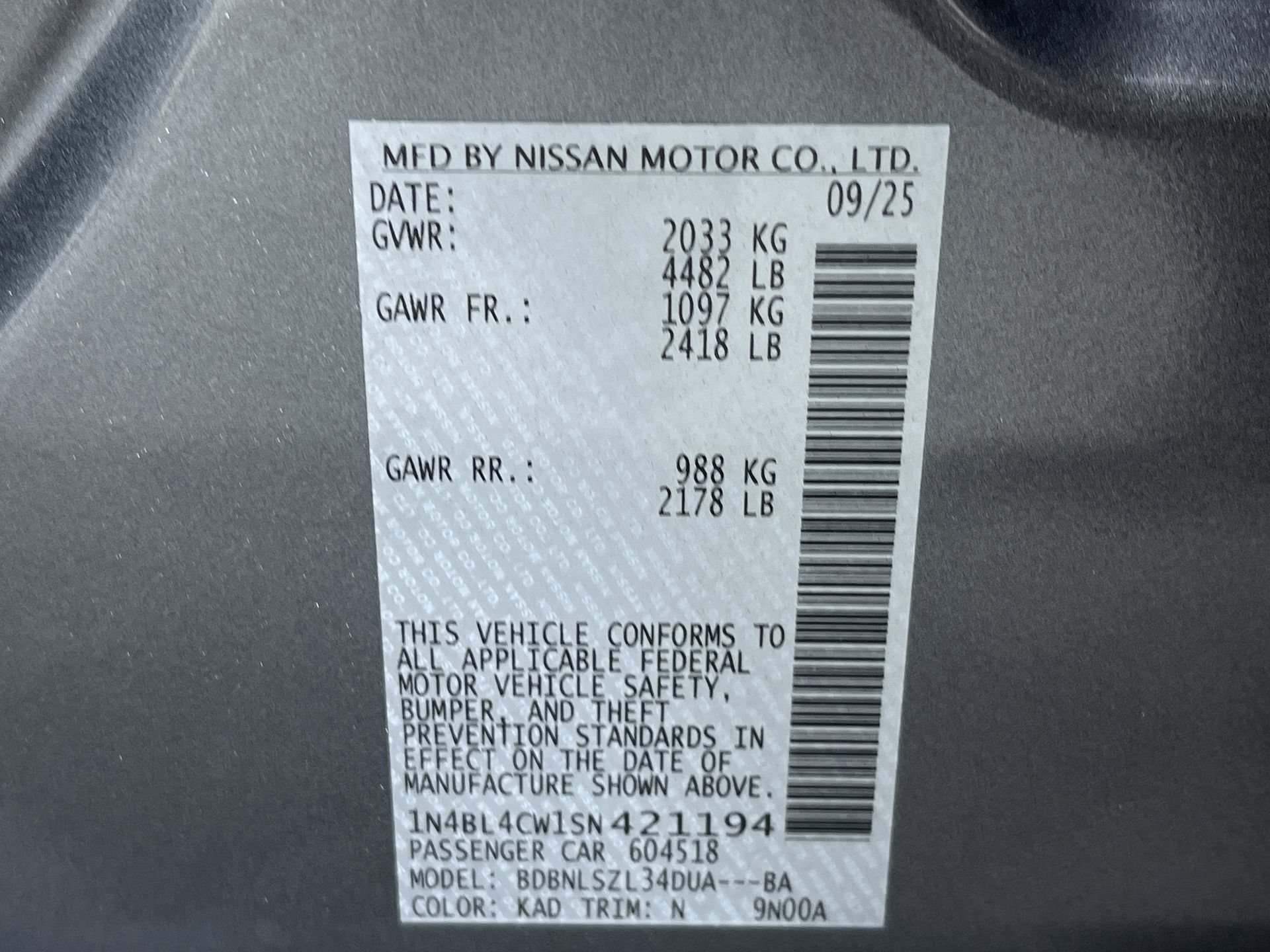 Used 2025 Nissan Altima 2.5 SR AWD/4WD image 12