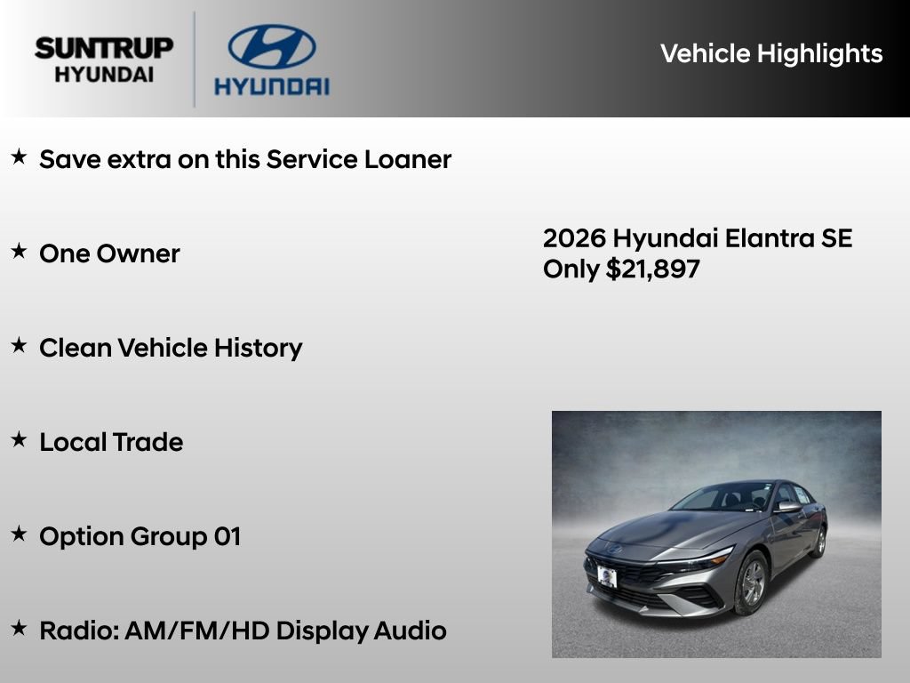Used 2026 Hyundai Elantra SE FWD image 8