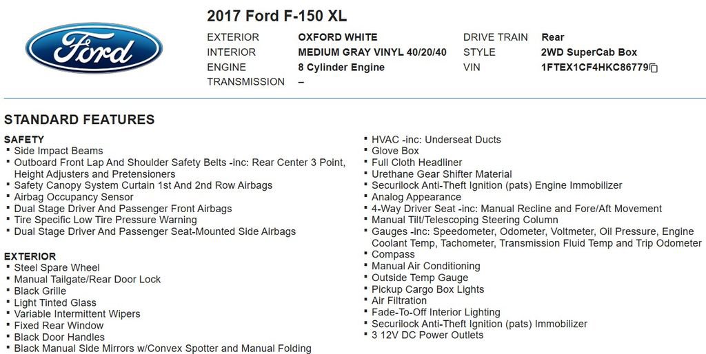 Used 2017 Ford F150 XL w/ Equipment Group 101A Mid RWD image 20