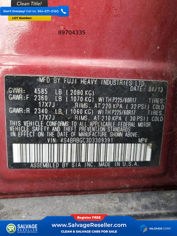 Used 2013 Subaru Outback 2.5i Premium image 17