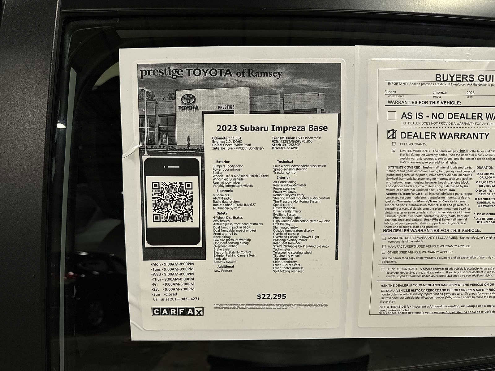 Used 2023 Subaru Impreza 2.0i image 13