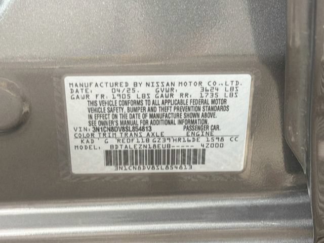 Certified 2025 Nissan Versa S w/ Trunk Package FWD image 35