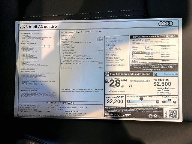 New 2026 Audi A3 2.0T Premium AWD/4WD image 13