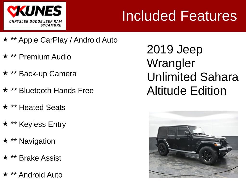 Used 2019 Jeep Wrangler Unlimited Sahara image 3