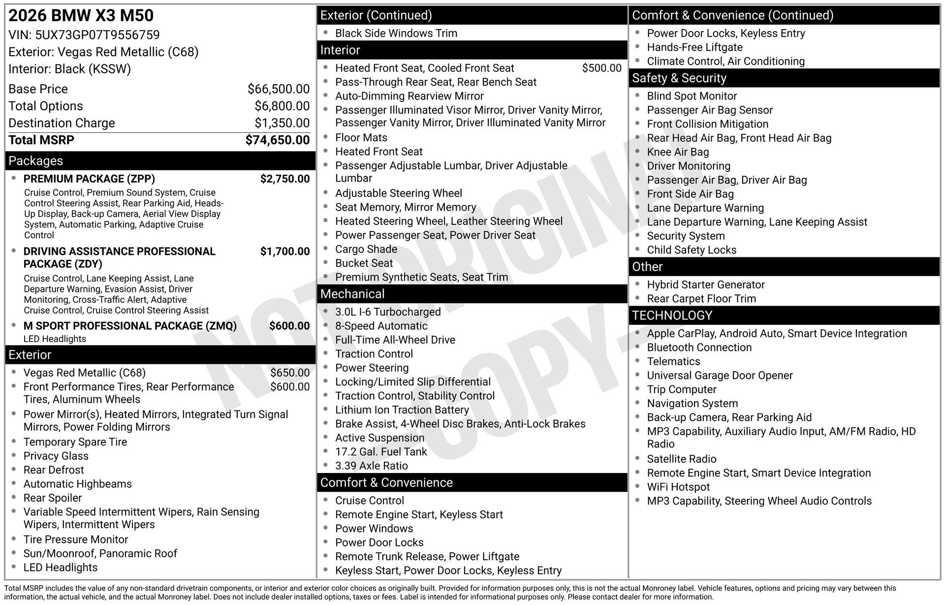 New 2026 BMW X3 M50 w/ Premium Package AWD/4WD image 11